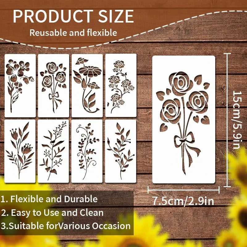 Reusable flower stencil for garden & fence decoration Mivoza Germany