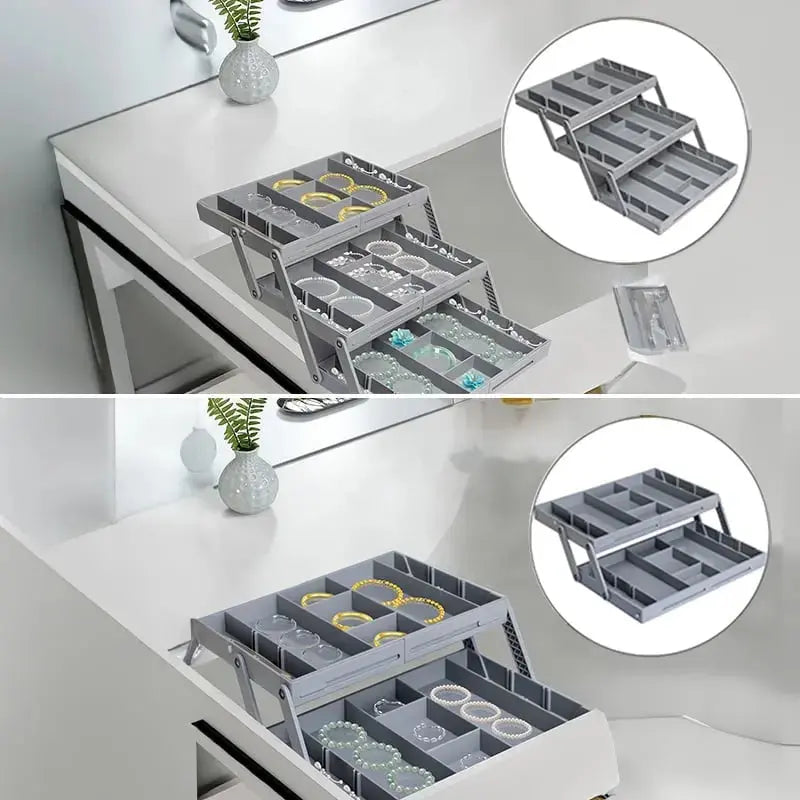 3-Tier Smart Drawer Organizer – Optimizes Storage Space Homezys