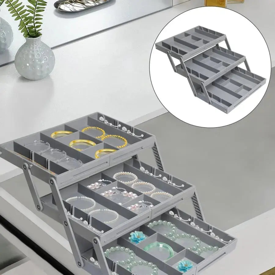 3-Tier Smart Drawer Organizer – Optimizes Storage Space Homezys