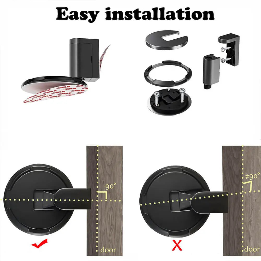 Mechanical floor doorstop - Push system for secure door stop Mivoza Germany