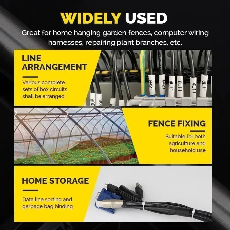 Self-locking cable ties with screw hole – tensile strength up to 22 kg Homezys