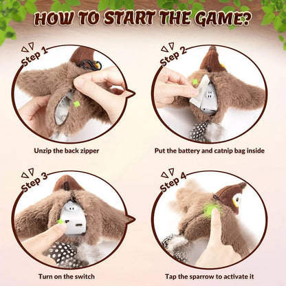 Cat Toy Bird — Also Encourages Overweight & Lazy Cats to Move Homezys