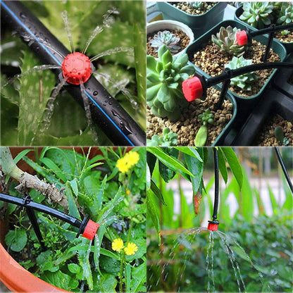 100-Pack Adjustable 360° Drip Irrigation Emitters – Optimize Watering for Gardens Homezys