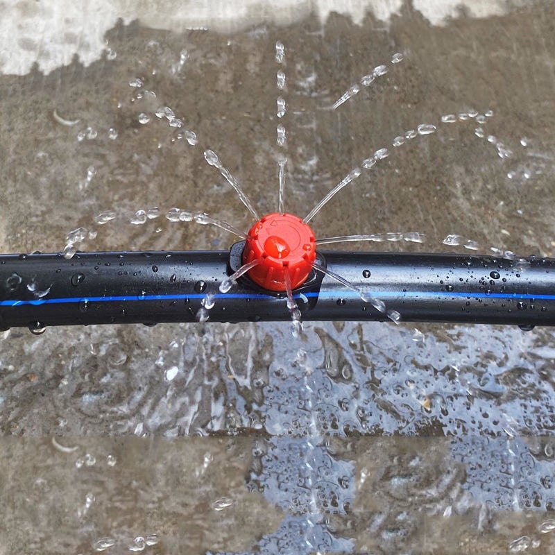 100-Pack Adjustable 360° Drip Irrigation Emitters – Optimize Watering for Gardens Homezys