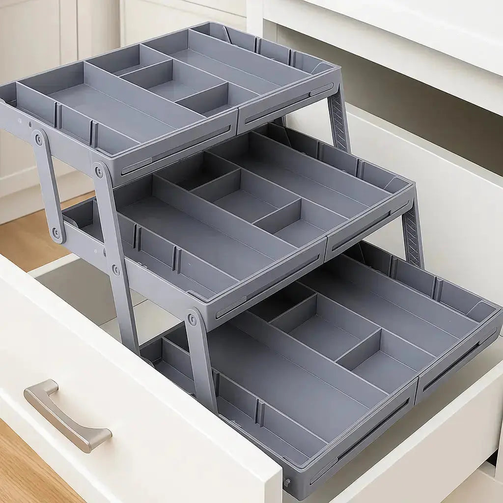 3-Tier Smart Drawer Organizer – Optimizes Storage Space Homezys