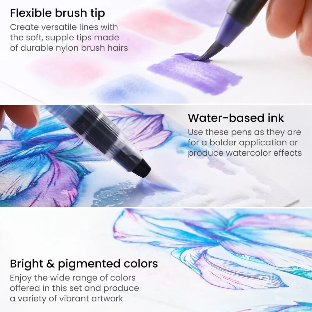 Elegant Watercolor Brush Set – Creative Painting Made Easy Homezys