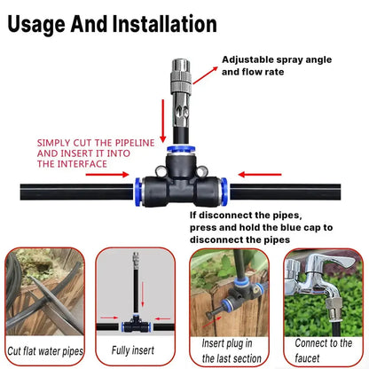 360° Drip Irrigation Kit for Effortless Garden Hydration Homezys