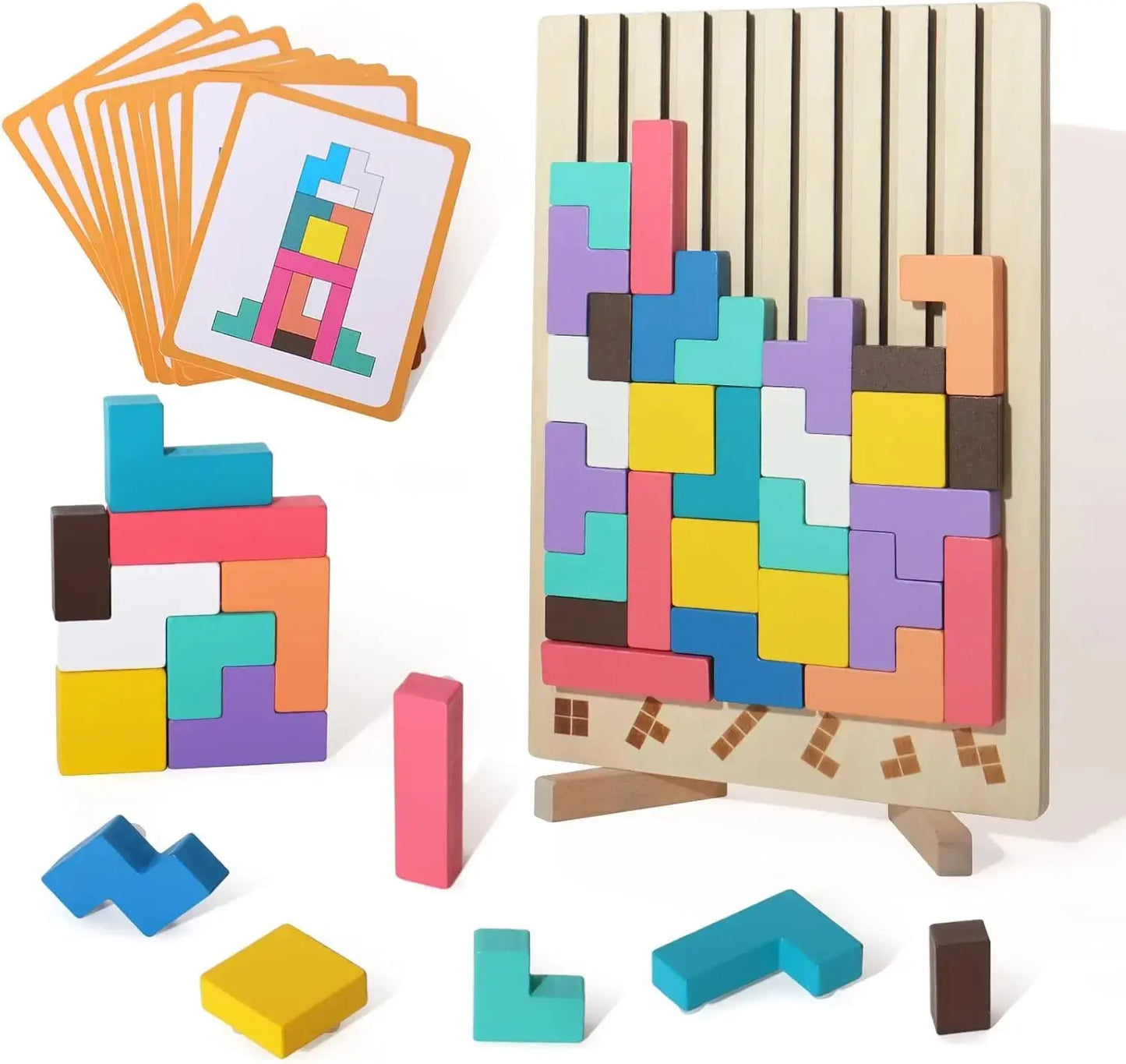 Wooden stacking game - Promotes logic, concentration and fine motor skills in children! Zorenza