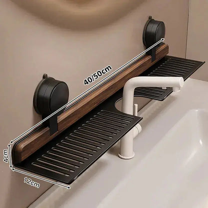 Sink shelf with tool-free assembly – Easy storage for kitchen & bath Homezys