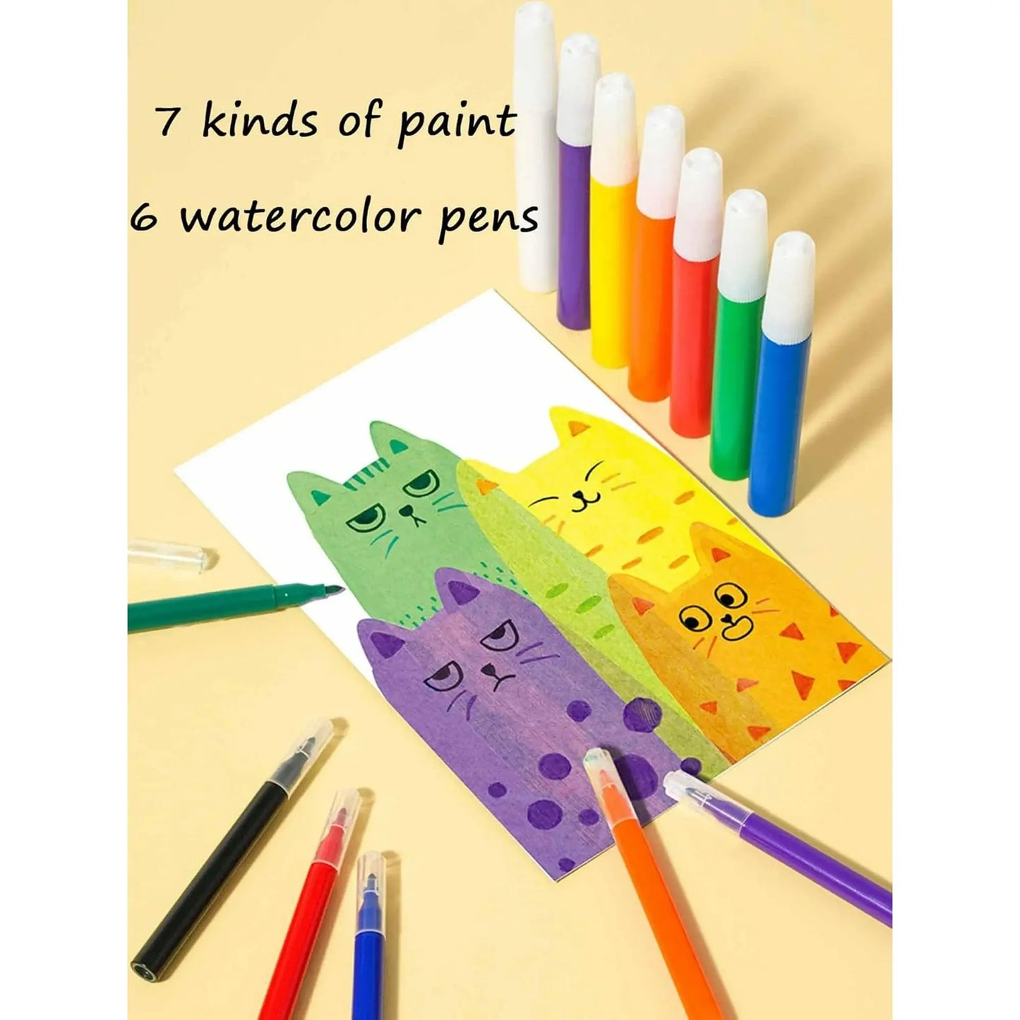 Squeegee Art Paint Kit – 35 Pieces Kids Dot Color Scratch Set Homezys