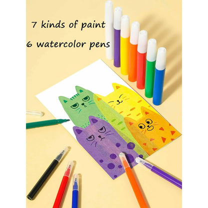 Squeegee Art Paint Kit – 35 Pieces Kids Dot Color Scratch Set Homezys