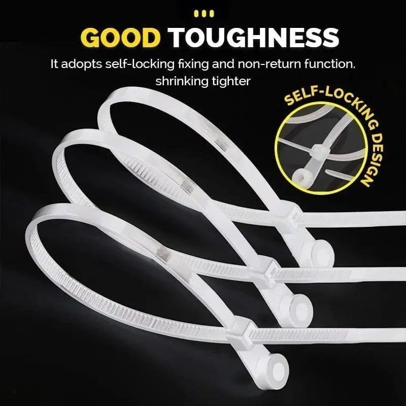 Self-locking cable ties with screw hole – tensile strength up to 22 kg Homezys