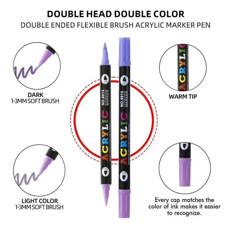72-Colour  Dual-Tip Markers for Vivid, Smudge-Proof Art Mivoza Deutschland