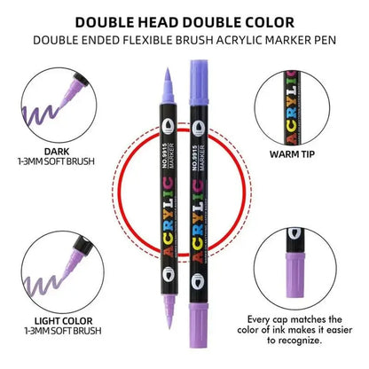 72-Colour  Dual-Tip Markers for Vivid, Smudge-Proof Art Mivoza Deutschland