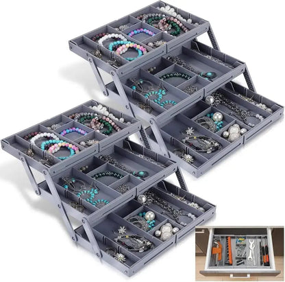 3-Tier Smart Drawer Organizer – Optimizes Storage Space Homezys