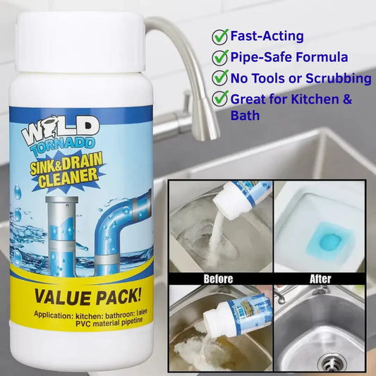 Drain Cleaner with Fast, Pipe-Safe Foam – No Scrub Solution Homezys