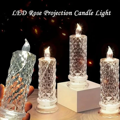 LED Crystal Candle Lights — Sparkling & Romantic Table Lighting Set of 4 Homezys