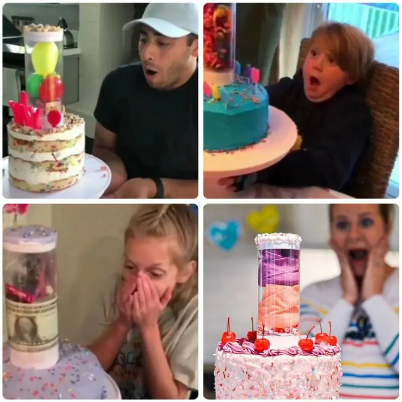 Surprise Pop-Up Cake Stand with Hidden Gift Capsule Homezys