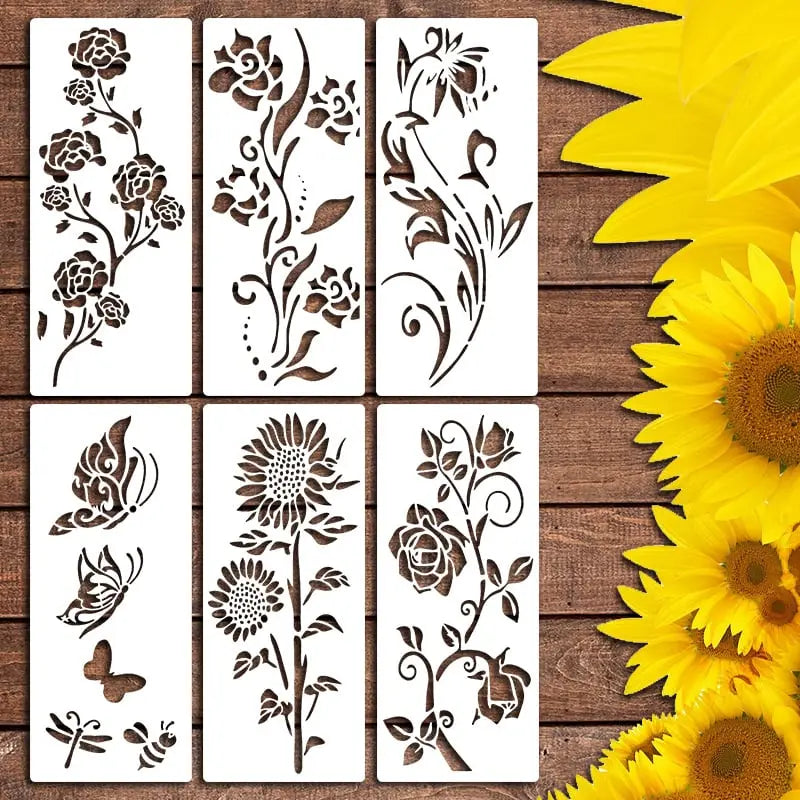 Reusable flower stencil for garden & fence decoration Mivoza Germany