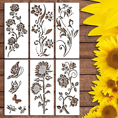 Reusable flower stencil for garden & fence decoration Mivoza Germany