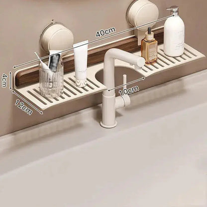 Sink shelf with tool-free assembly – Easy storage for kitchen & bath Homezys
