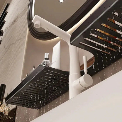 Sink shelf with tool-free assembly – Easy storage for kitchen & bath Homezys