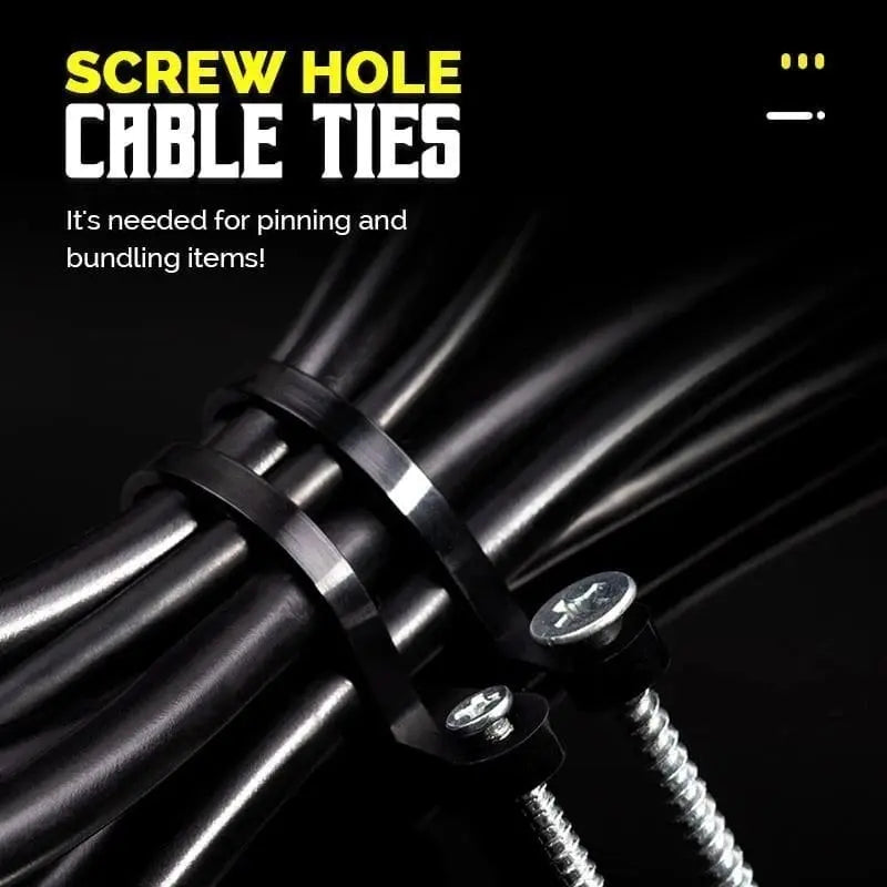 Self-locking cable ties with screw hole – tensile strength up to 22 kg Homezys
