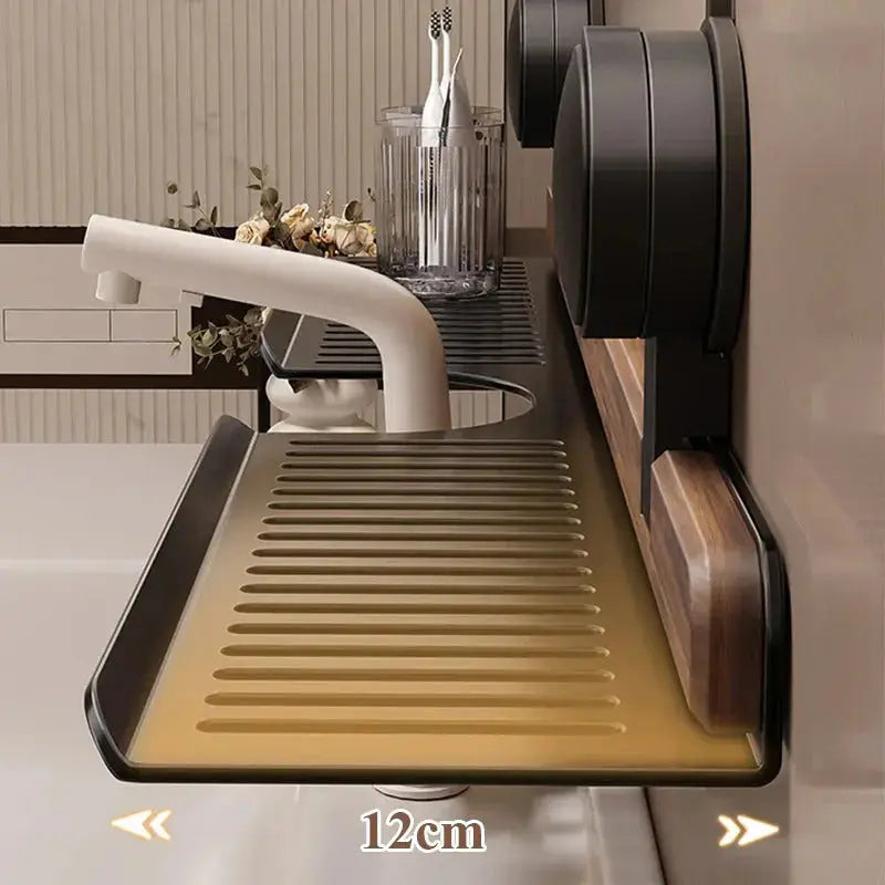 Sink shelf with tool-free assembly – Easy storage for kitchen & bath Homezys