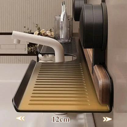 Sink shelf with tool-free assembly – Easy storage for kitchen & bath Homezys