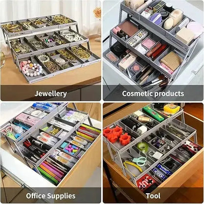 3-Tier Smart Drawer Organizer – Optimizes Storage Space Homezys